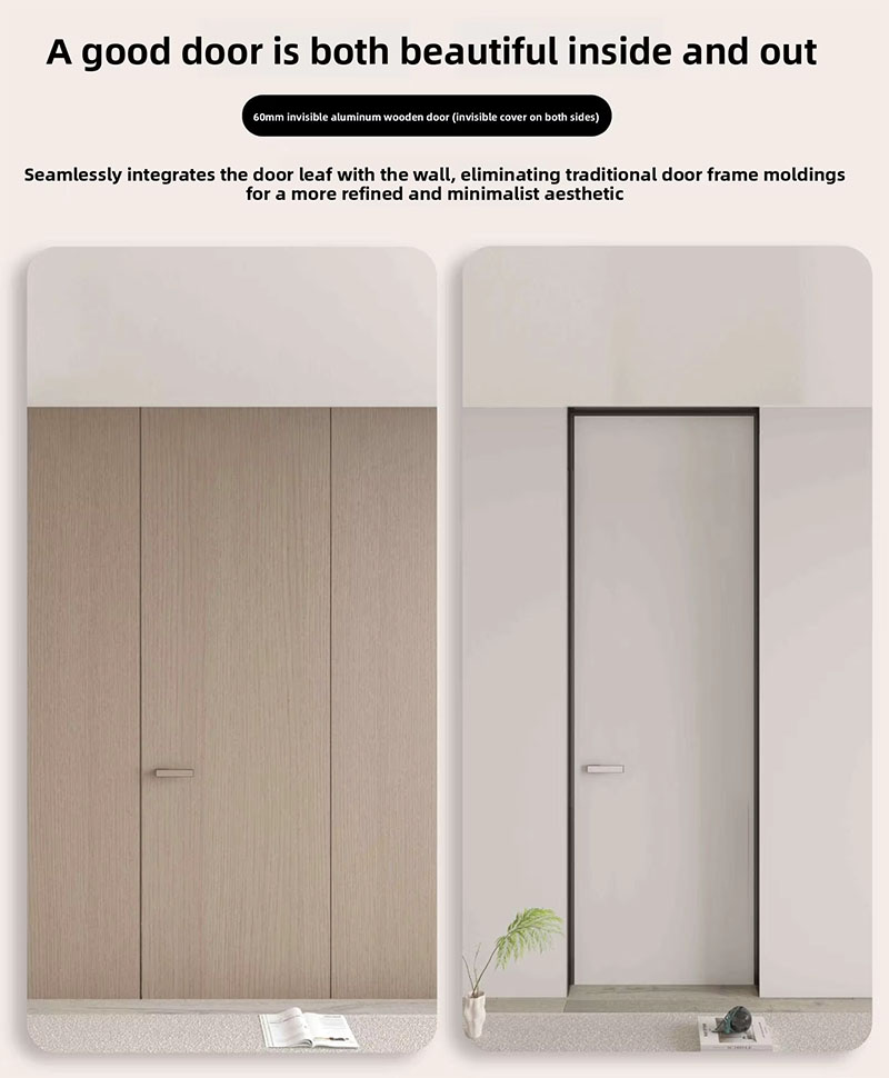 Minimalism Aluminum frame interior Door